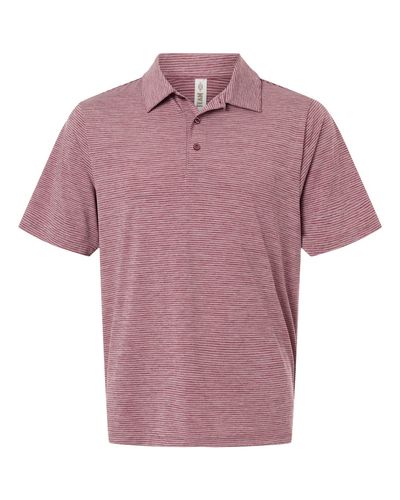 Men's Relay Heathered Stripe Polo - TT125 image thumbnail