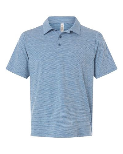 Men's Relay Heathered Stripe Polo - TT125 image thumbnail