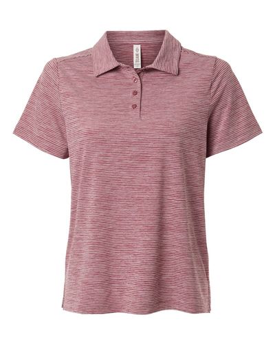 Women's Relay Heathered Stripe Polo - TT125W image thumbnail