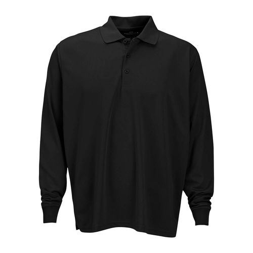 Vansport Omega Long Sleeve Solid Mesh Tech Polo image thumbnail