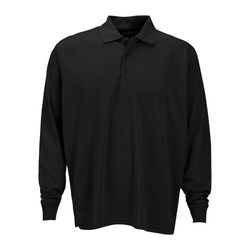 Image of Vansport Omega Long Sleeve Solid Mesh Tech Polo