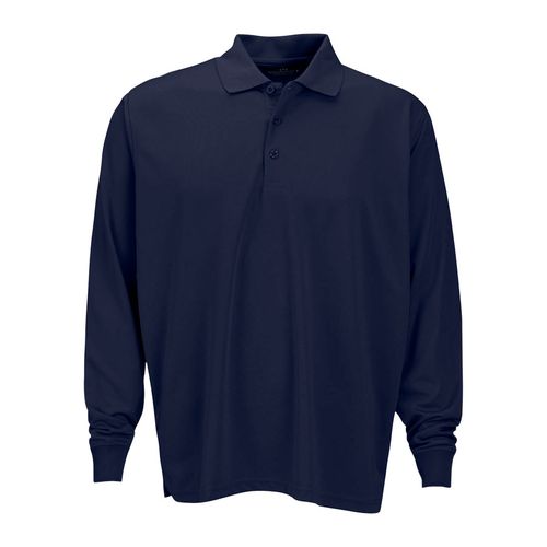 Vansport Omega Long Sleeve Solid Mesh Tech Polo image thumbnail