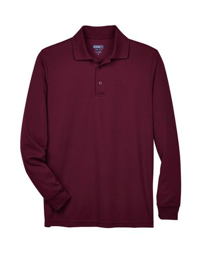  Men's Pinnacle Performance Long-Sleeve Pique Polo image thumbnail