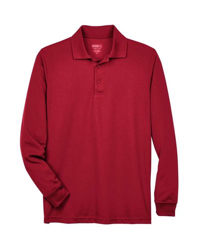  Men's Pinnacle Performance Long-Sleeve Pique Polo image thumbnail