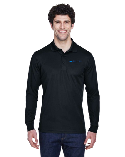  Men's Pinnacle Performance Long-Sleeve Pique Polo image thumbnail