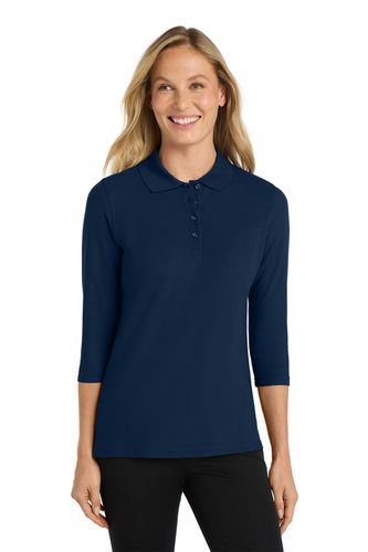 Women's Silk Touch 3/4-Sleeve Polo image thumbnail Women's Silk Touch 3/4-Sleeve Polo image thumbnail