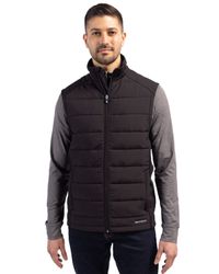 Image of Cutter & Buck Evoke Hybrid Eco Softshell Recycled Mens Full Zip Vest 