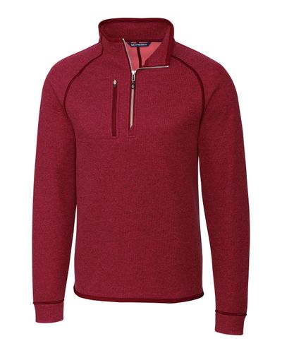 Cutter & Buck Mainsail Sweater-Knit Mens Half Zip Pullover Jacket image thumbnail