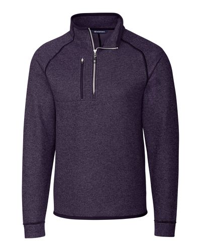 Cutter & Buck Mainsail Sweater-Knit Mens Half Zip Pullover Jacket image thumbnail