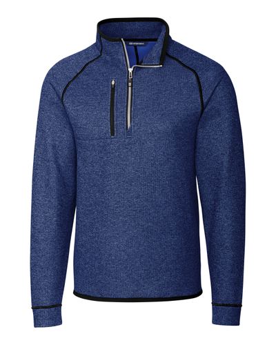 Cutter & Buck Mainsail Sweater-Knit Mens Half Zip Pullover Jacket image thumbnail