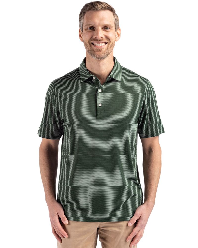 Cutter & Buck Forge Eco Fine Line Stripe Stretch  Recycled Mens Polo primary image