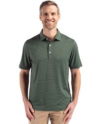 Image of Cutter & Buck Forge Eco Fine Line Stripe Stretch  Recycled Mens Polo