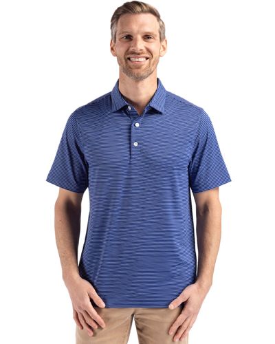 Cutter & Buck Forge Eco Fine Line Stripe Stretch  Recycled Mens Polo image thumbnail