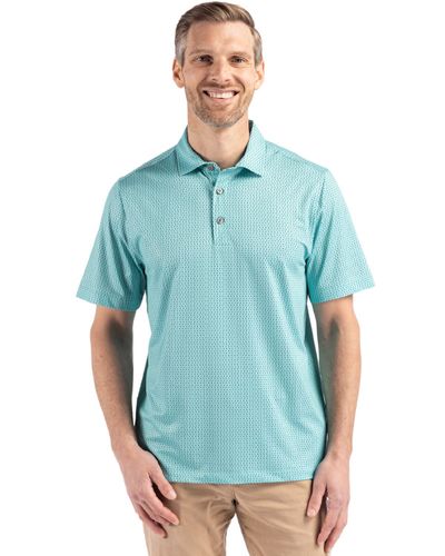 Cutter & Buck Pike Eco Shadow Check Print Recycled Mens Polo image thumbnail