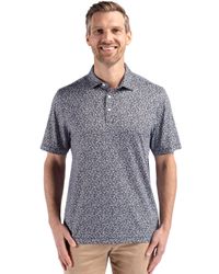 Image of Cutter & Buck Pike Eco Flora Print Recycled Mens Polo