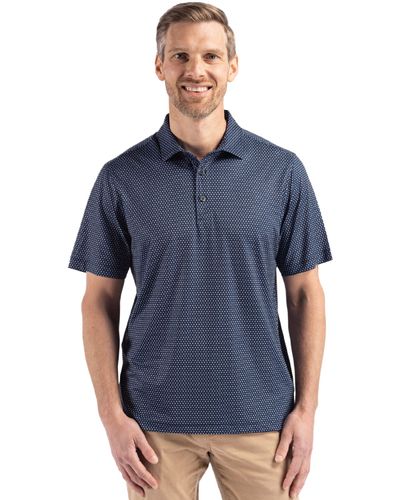 Cutter & Buck Pike Eco Shadow Check Print Recycled Mens Polo image thumbnail