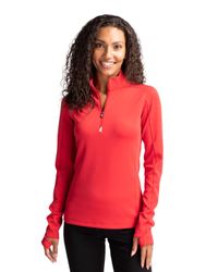 Image of Cutter & Buck Traverse Stretch Quarter Zip Womens Pullover