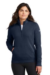 Image of Nike Ladies Club Fleece Sleeve Swoosh 1/2-Zip 