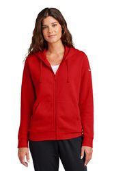 Image of Nike Ladies Club Fleece Sleeve Swoosh Full-Zip Hoodie 