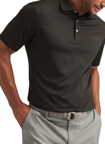 Peter Millar Men's Solid Performance Polo - Black image thumbnail