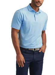 Image of Peter Millar Men's Solid Performance Polo - Cottage Blue