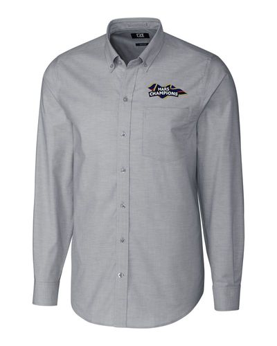 Mars Ribbon - Cutter & Buck Stretch Oxford Mens Big and Tall Long Sleeve Dress Shirt (On-Demand) image thumbnail