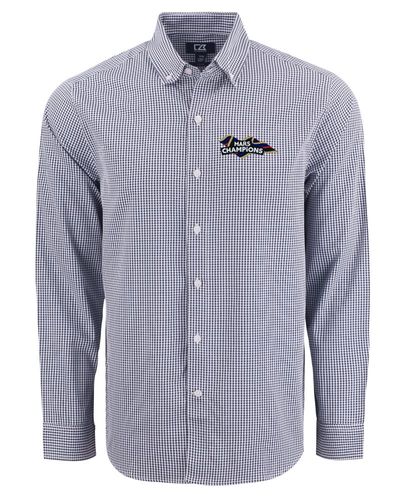Mars Ribbon - Cutter & Buck Skyline Epic Confidence Recycled Gingham Mens Big & Tall Long Sleeve Dress Shirt (On-Demand) image thumbnail