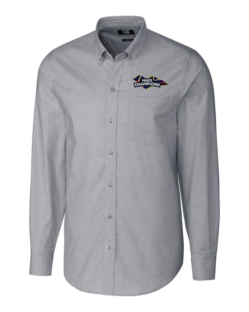 Mars Ribbon - Cutter & Buck Stretch Oxford Mens Long Sleeve Dress Shirt (On-Demand) primary image