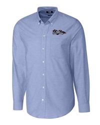 Image of Mars Ribbon - Cutter & Buck Stretch Oxford Mens Long Sleeve Dress Shirt (On-Demand)