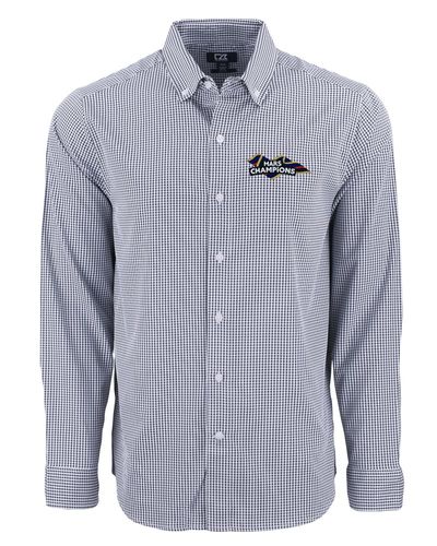 Mars Ribbon - Cutter & Buck Skyline Epic Confidence Recycled Gingham Mens Long Sleeve Dress Shirt (On-Demand) image thumbnail