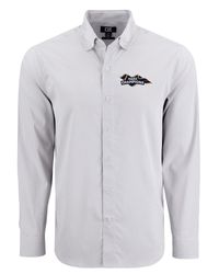 Image of Mars Ribbon - Cutter & Buck Skyline Epic Confidence Recycled Gingham Mens Long Sleeve Dress Shirt (On-Demand)