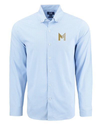 M Icon - Cutter & Buck Skyline Epic Confidence Recycled Gingham Mens Big & Tall Long Sleeve Dress Shirt (On-Demand) image thumbnail