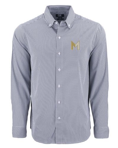 M Icon - Cutter & Buck Skyline Epic Confidence Recycled Gingham Mens Big & Tall Long Sleeve Dress Shirt (On-Demand) image thumbnail