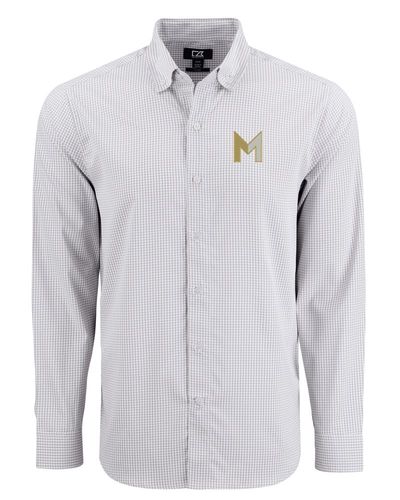 M Icon - Cutter & Buck Skyline Epic Confidence Recycled Gingham Mens Big & Tall Long Sleeve Dress Shirt (On-Demand) image thumbnail