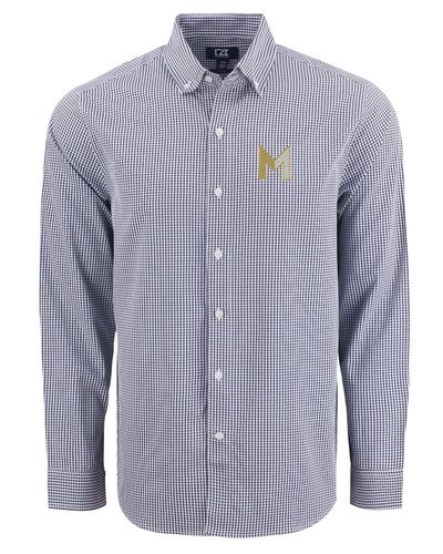 M Icon - Cutter & Buck Skyline Epic Confidence Recycled Gingham Mens Big & Tall Long Sleeve Dress Shirt (On-Demand) image thumbnail