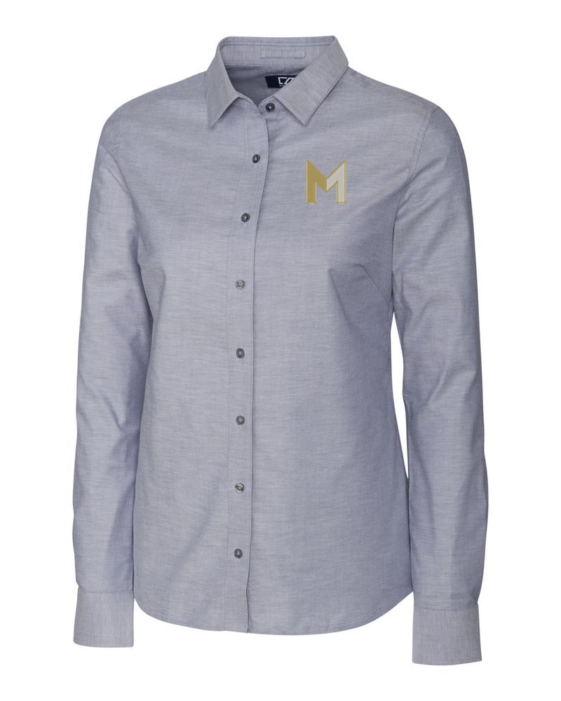 M Icon - Cutter & Buck Stretch Oxford Womens Long Sleeve Dress Shirt (On-Demand) primary image