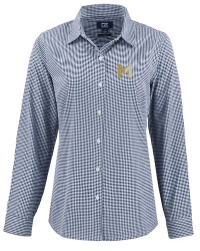M Icon - Cutter & Buck Skyline Epic Confidence Recycled Gingham Womens Long Sleeve Dress Shirt  (On-Demand) image thumbnail