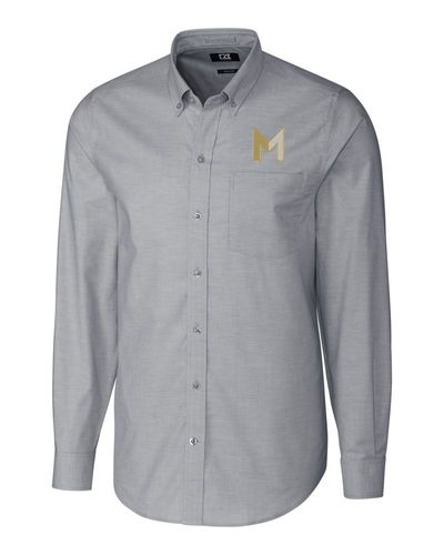 M Icon - Cutter & Buck Stretch Oxford Mens Long Sleeve Dress Shirt (On-Demand) image thumbnail