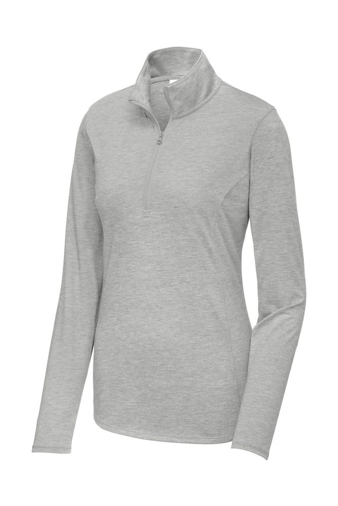 Sport-Tek Women's PosiCharge Tri-Blend Wicking 1/4-Zip Pullover. LST407 primary image