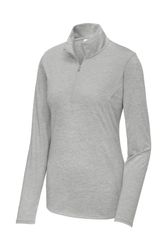Image of Sport-Tek Women's PosiCharge Tri-Blend Wicking 1/4-Zip Pullover. LST407