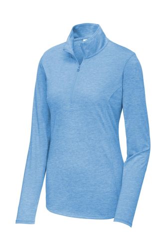 Sport-Tek Women's PosiCharge Tri-Blend Wicking 1/4-Zip Pullover. LST407 image thumbnail