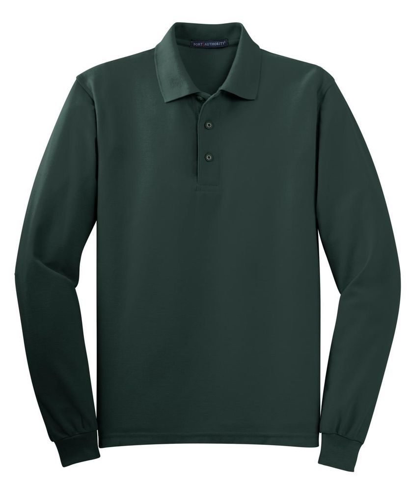 Port Authority Silk Touch Long Sleeve Polo. K500LS primary image