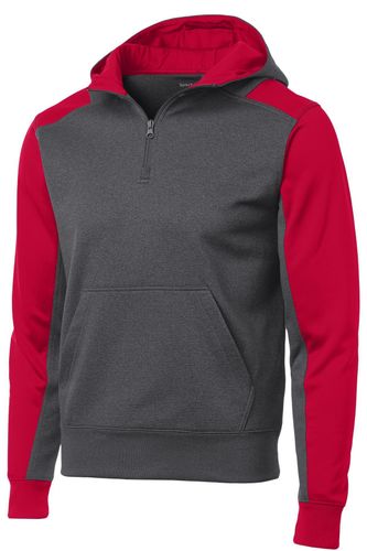 Sport-Tek Tech Fleece Colorblock 1/4-Zip Hooded Sweatshirt. ST249 image thumbnail