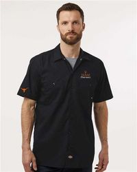 Image of Men’s Texas Pharmacy Black Short-Sleeve Work Shirt