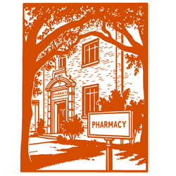 Image of 3x4 Pharmacy Building Decal