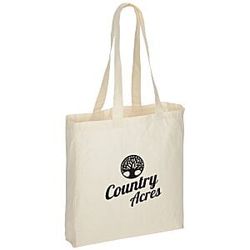 Image of Gusseted Cotton Sheeting Tote - Natural