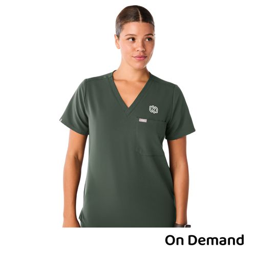 FIGS Women's Catarina Scrub Top - Moss image thumbnail