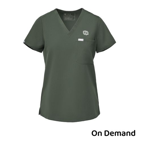 FIGS Women's Catarina Scrub Top - Moss image thumbnail