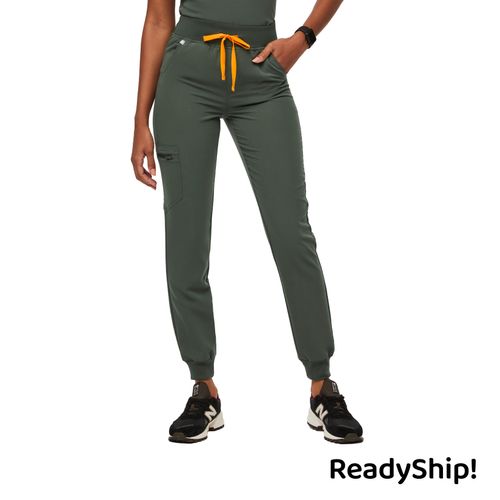 FIGS Women’s High Waist Zamora Jogger - Moss image thumbnail