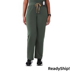 Image of FIGS Women’s High Waist Livingston Scrub Pant - Moss